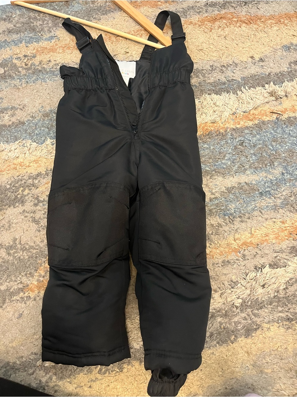 Falls Creek Black Kids Snow Bib Pants